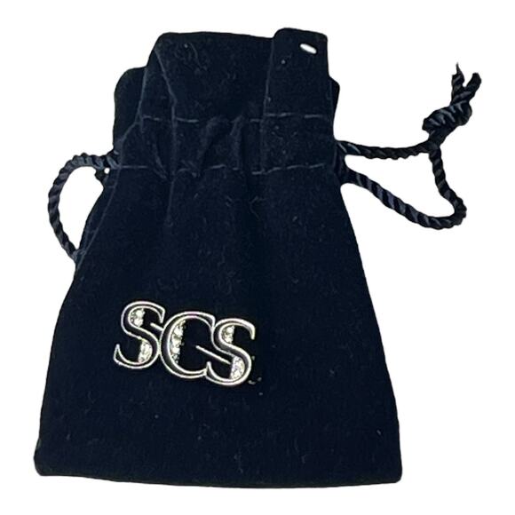 Vintage Swarovski Crystal & Silver SCS BROOCH 1" Tack Pin / Pendant 2013 Members - Picture 2 of 5